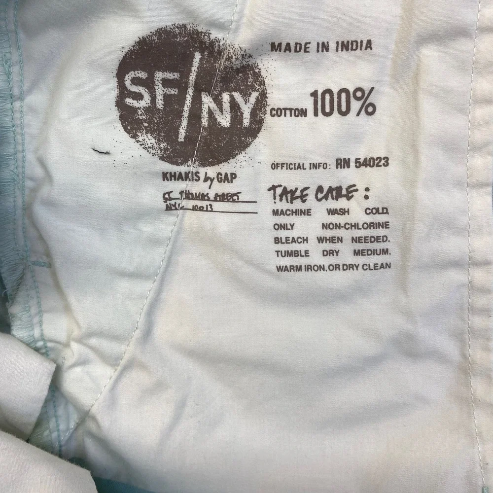 Gap Khakis Boyfriend Roll-Up Mint Green Cotton Shorts‎ Womens 14 331226-35